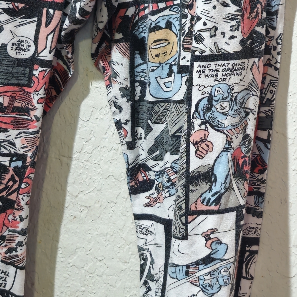 Marvel Graphic Print Apparel Captain America Pajama Pants XL image 4